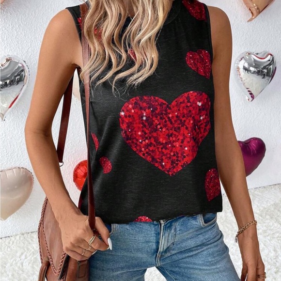 Boho hearts print tank top - Picture 6 of 6